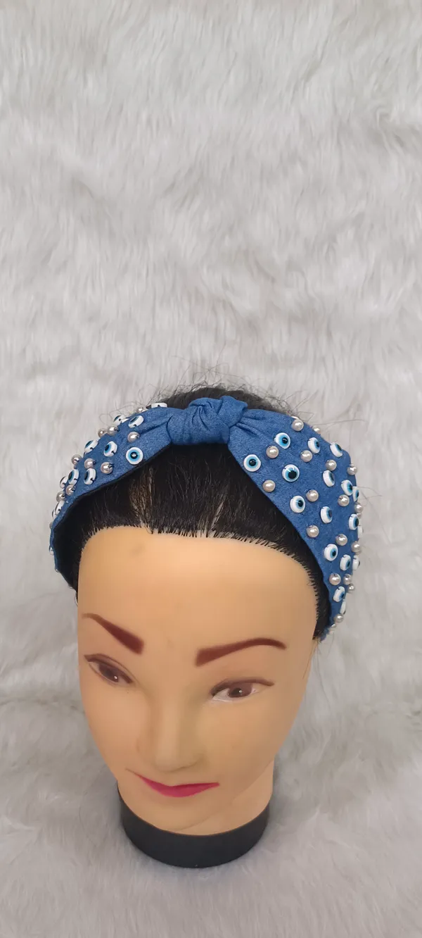 Blue_Denim_Pearl_Evil_Eye_Knot_Headband_For_Women