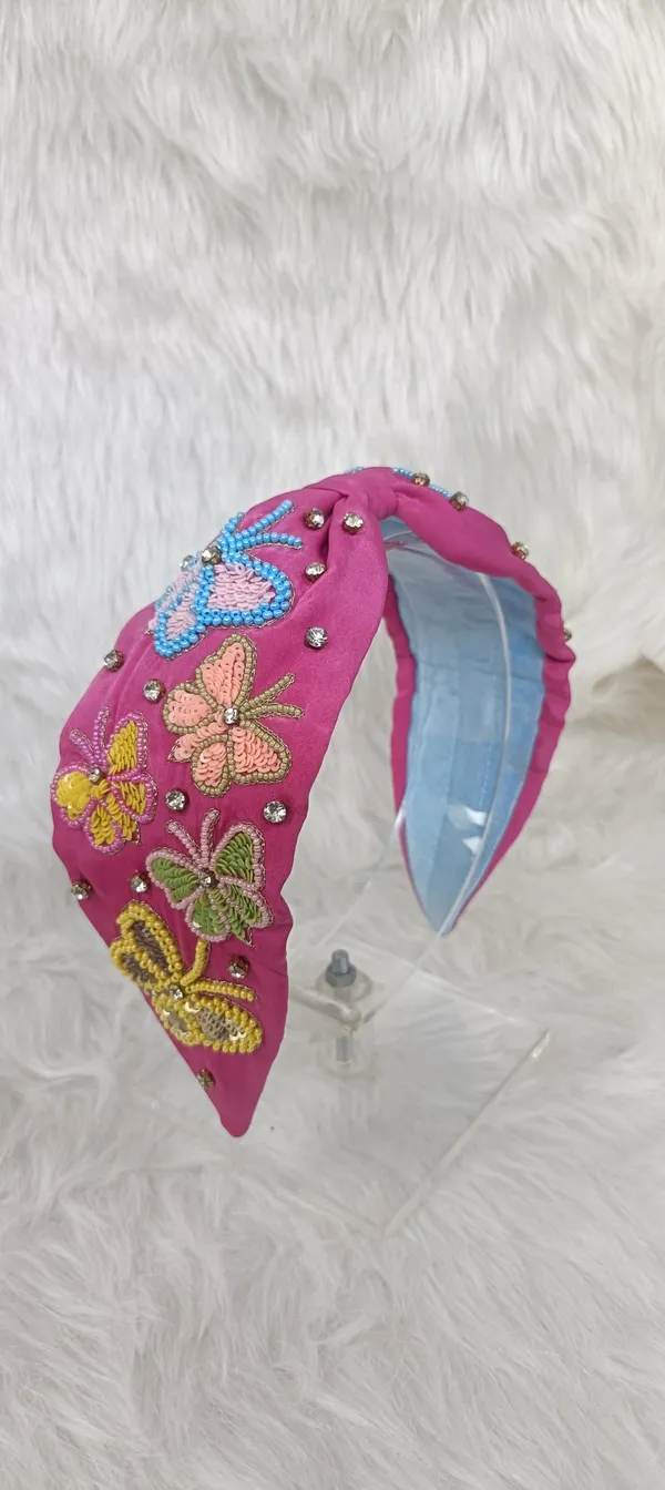 Pink_Cotton_Embroidered_Butterfly_Knot_Headband_For_Women