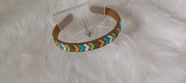 Multicolor_Satin_Beaded_Chevron_Hairband_For_Women