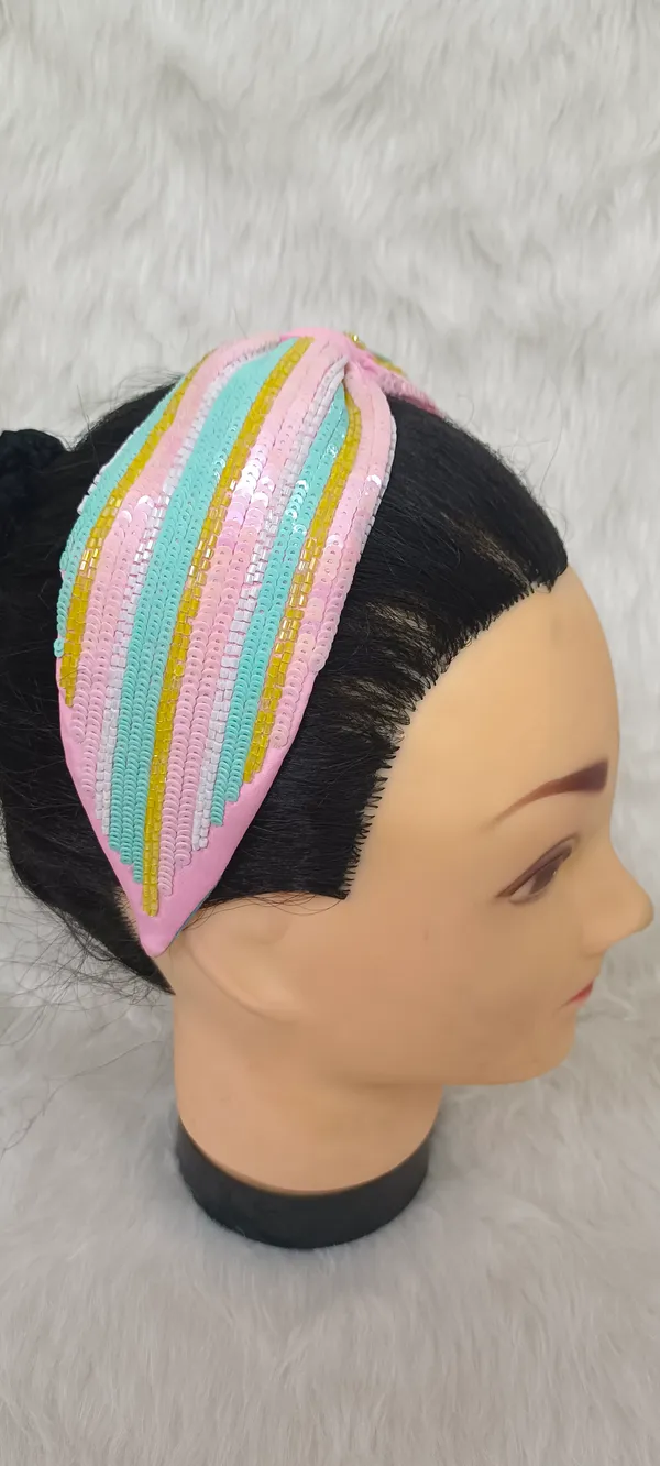 Pastel_Polyester_Sequin_Striped_Knot_Headband_For_Women
