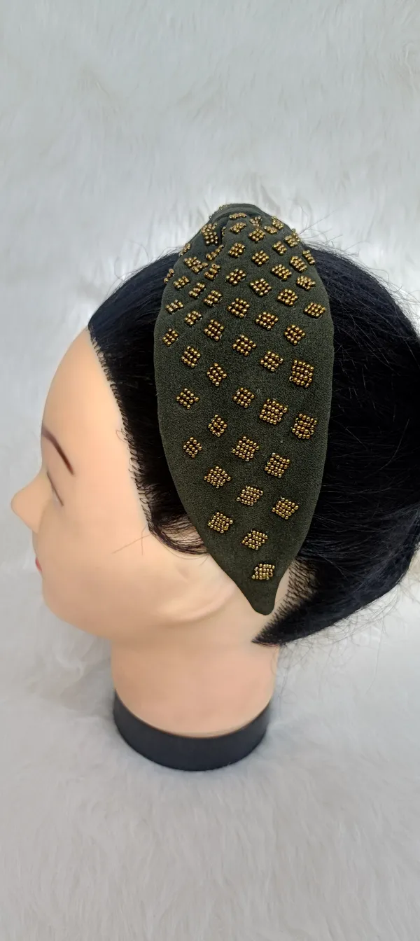 Black_Cotton_Beaded_Knot_Headband_For_Women