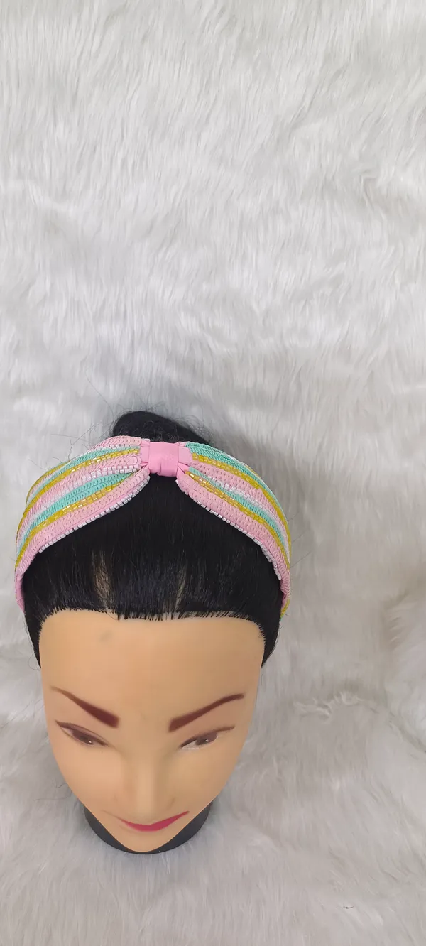 Pastel_Polyester_Sequin_Striped_Knot_Headband_For_Women