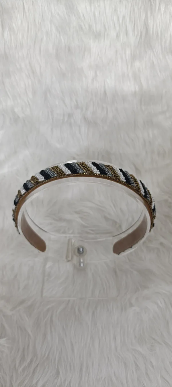 Multicolor_Satin_Beaded_Diagonal_Stripe_Hairband_For_Women