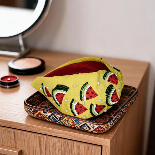 Yellow_Cotton_Watermelon_Embroidered_Potli_Bag_For_Women