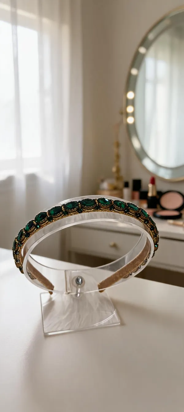 Green_Stone_Gold_Tone_Studded_Hairband_For_Women