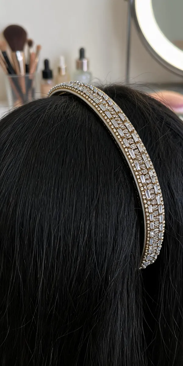 Gold_Crystal_Baguette_Studded_Hairband_For_Women