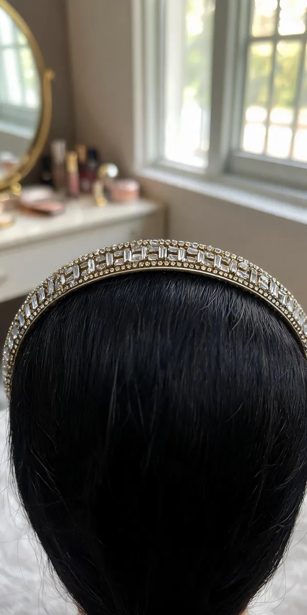 Gold_Crystal_Baguette_Studded_Hairband_For_Women