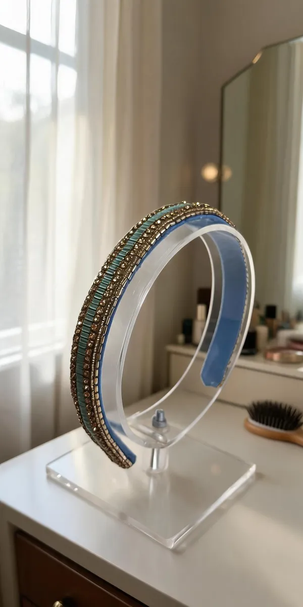 Blue_Beaded_Satin_Crystal_Embellished_Hairband_For_Women