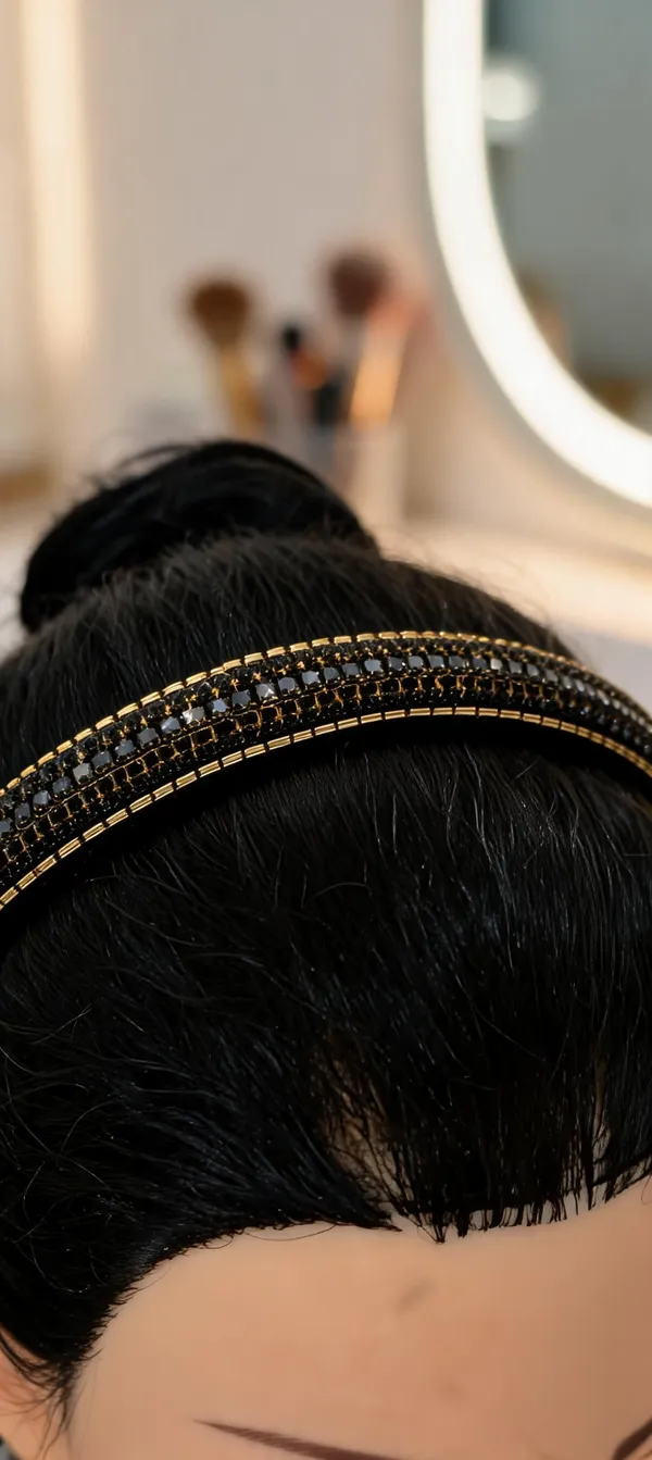 Black_Gold_Crystal_Studded_Hairband_For_Women