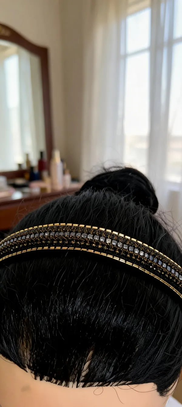Black_Gold_Crystal_Studded_Hairband_For_Women