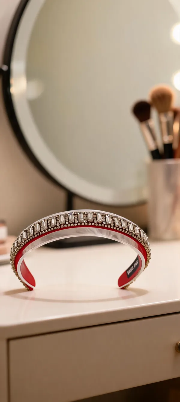 Red_Crystal_Baguette_Studded_Hairband_For_Women