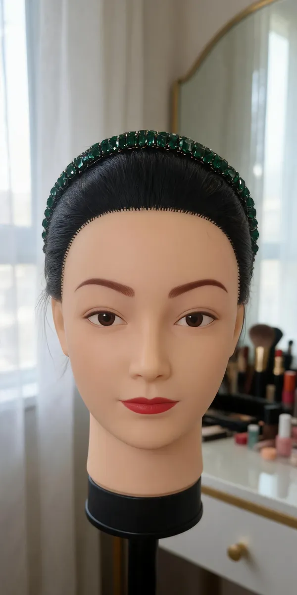 Green_Stone_Studded_Crystal_Hairband_For_Women