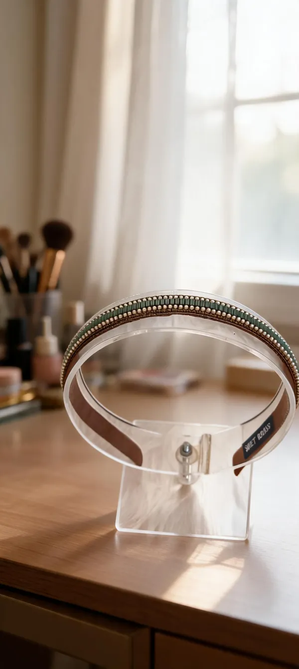 Green_Satin_Beaded_Pearl_Embellished_Hairband_For_Women
