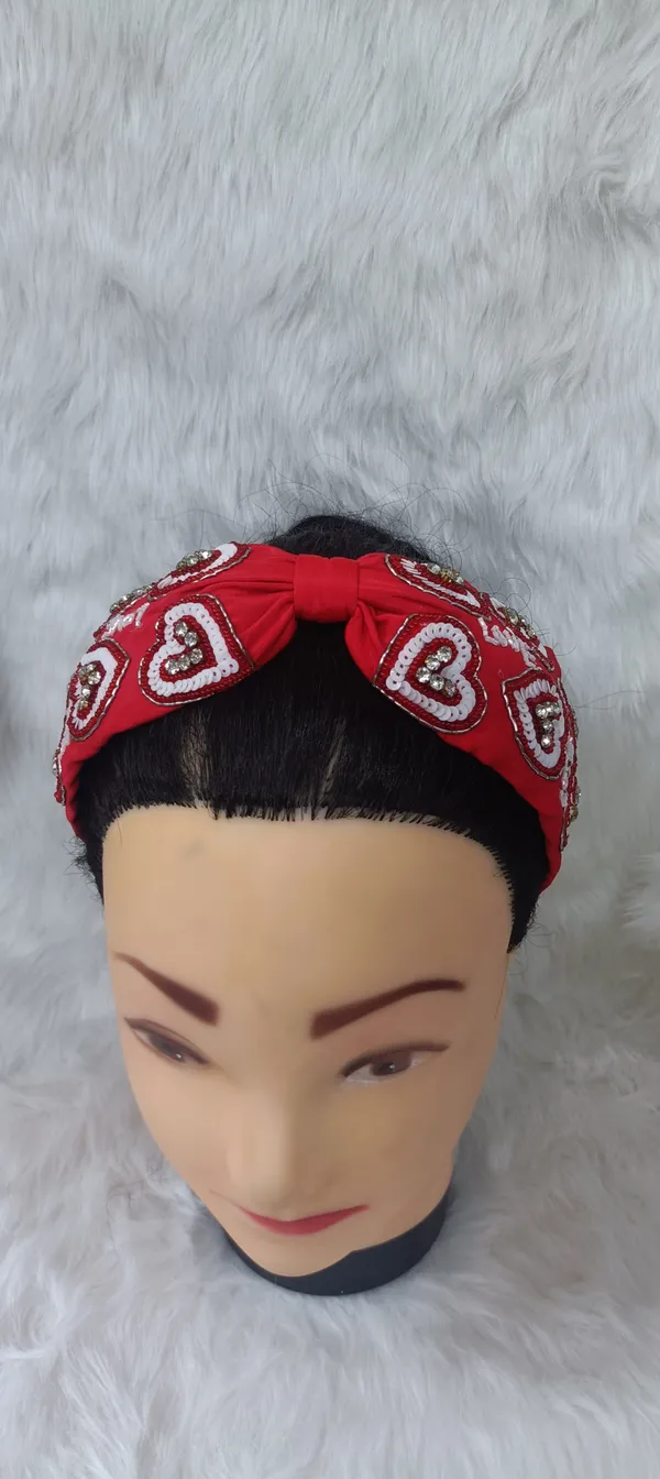 Red_Cotton_Sequin_Heart_Knot_Headband_For_Women