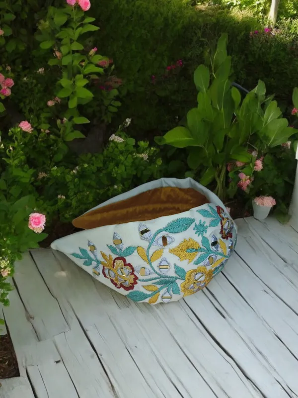 Mint_Green_Cotton_Embroidered_Mirror_Work_Knot_Hairband_For_Women