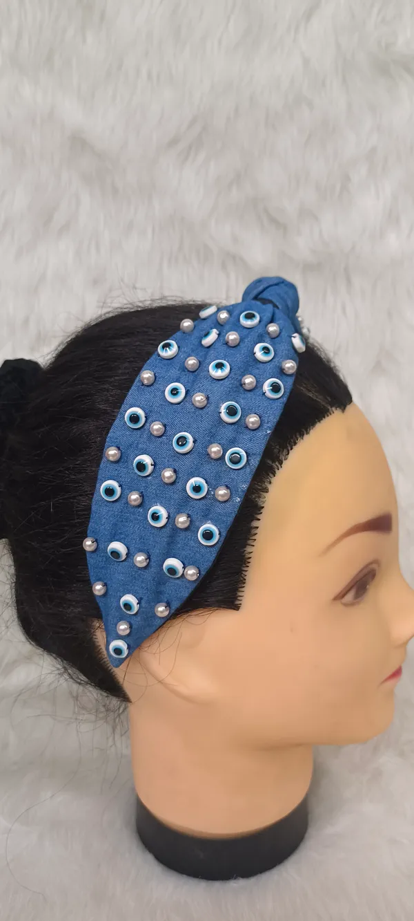 Blue_Denim_Pearl_Evil_Eye_Knot_Headband_For_Women