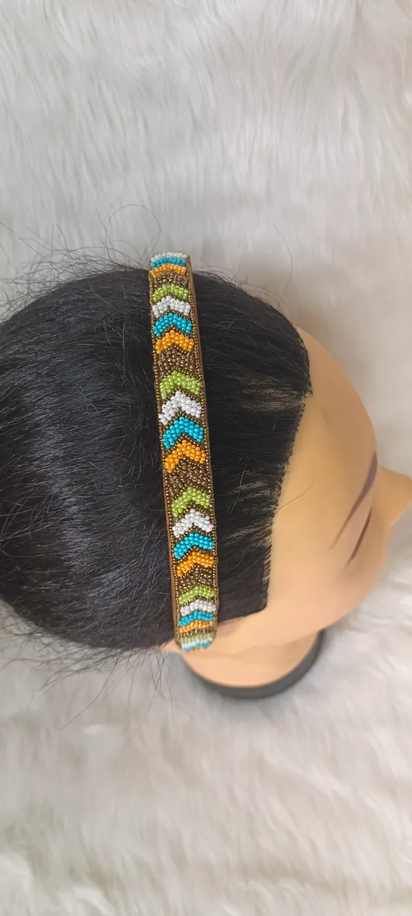 Multicolor_Satin_Beaded_Chevron_Hairband_For_Women