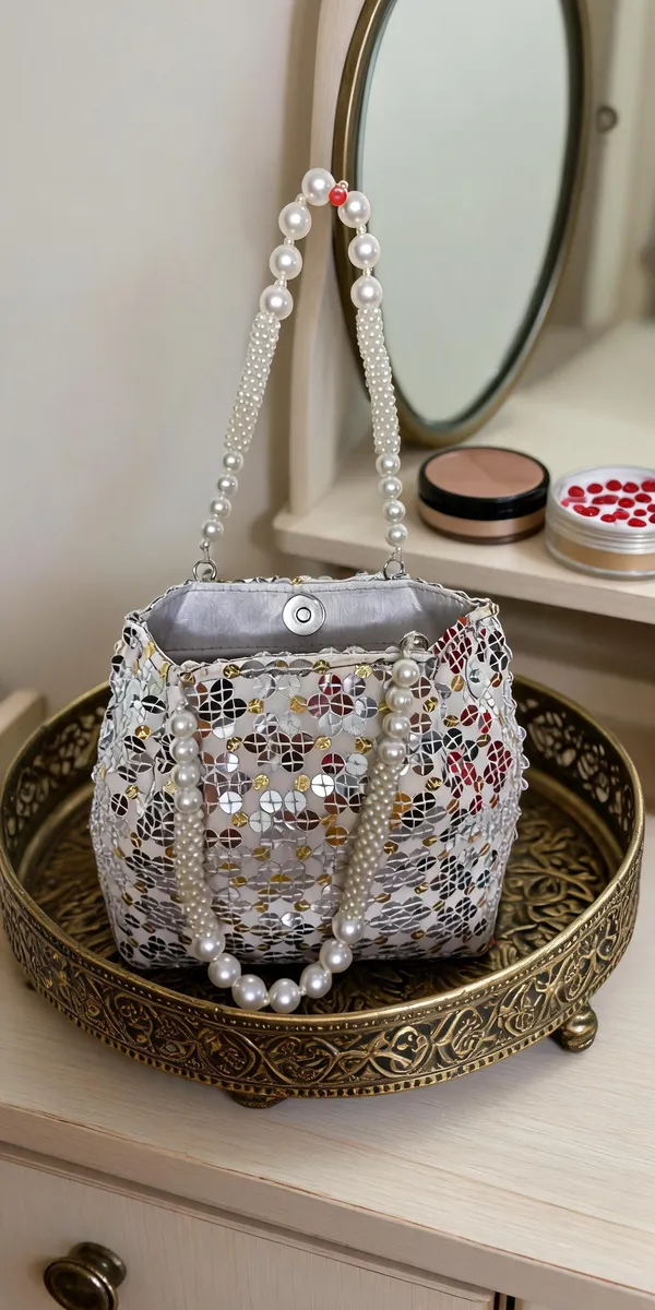 Silver_Cotton_Sequin_Beaded_Handle_Potli_Handbag_For_Women
