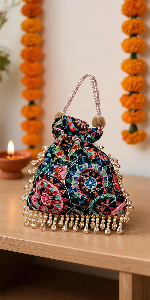 Multicolor_Cotton_Embroidered_Beaded_Tassel_Potli_Bag_For_Women