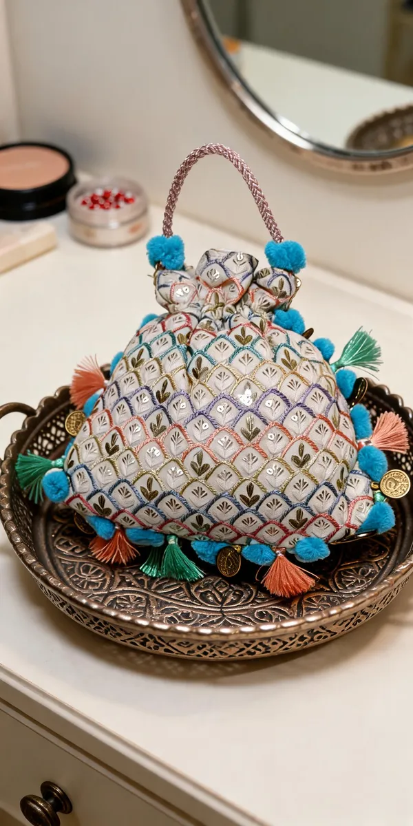 Cotton_Sequin_Embroidered_Potli_Bag_With_Pom_Pom_Tassels_For_Women