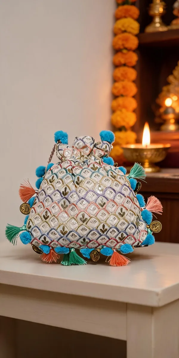 Cotton_Sequin_Embroidered_Potli_Bag_With_Pom_Pom_Tassels_For_Women