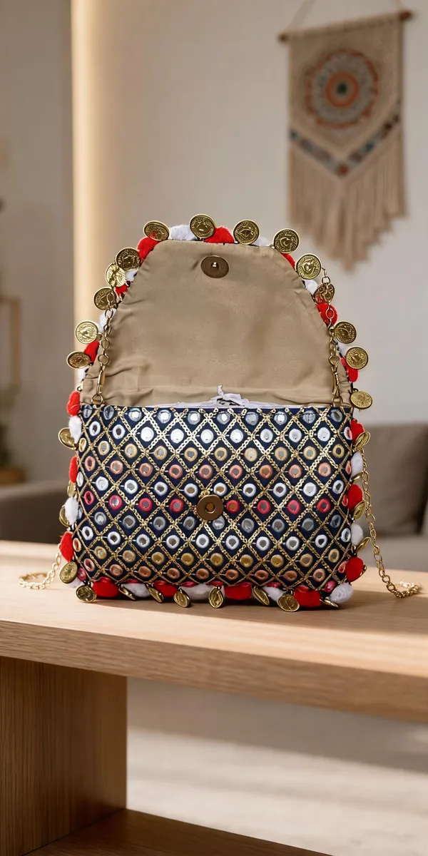 Cotton_Mirror_Work_Embroidered_Sling_Bag_With_Coin_Tassels_For_Women
