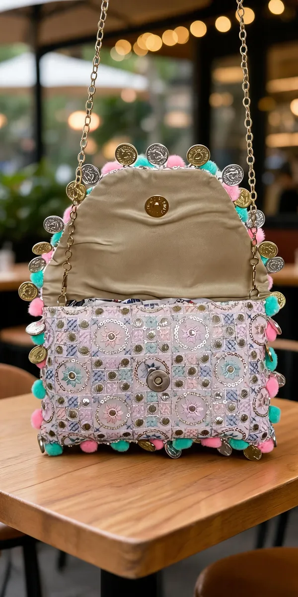 Cotton_Sequin_Embroidered_Coin_Pom_Pom_Sling_Bag_For_Women