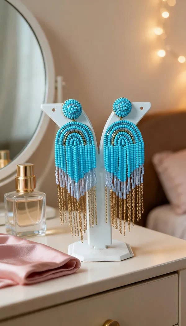 Turquoise_Beaded_Fringe_Tassel_Drop_Earrings_For_Women