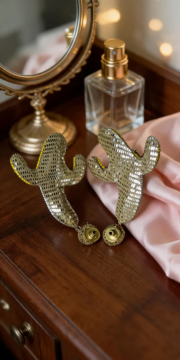 Gold_Beaded_Sequin_Banana_Statement_Earrings_For_Women