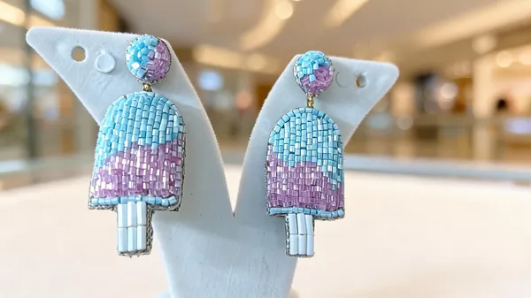 Blue_Pink_Beaded_Ice_Cream_Drop_Earrings_For_Women