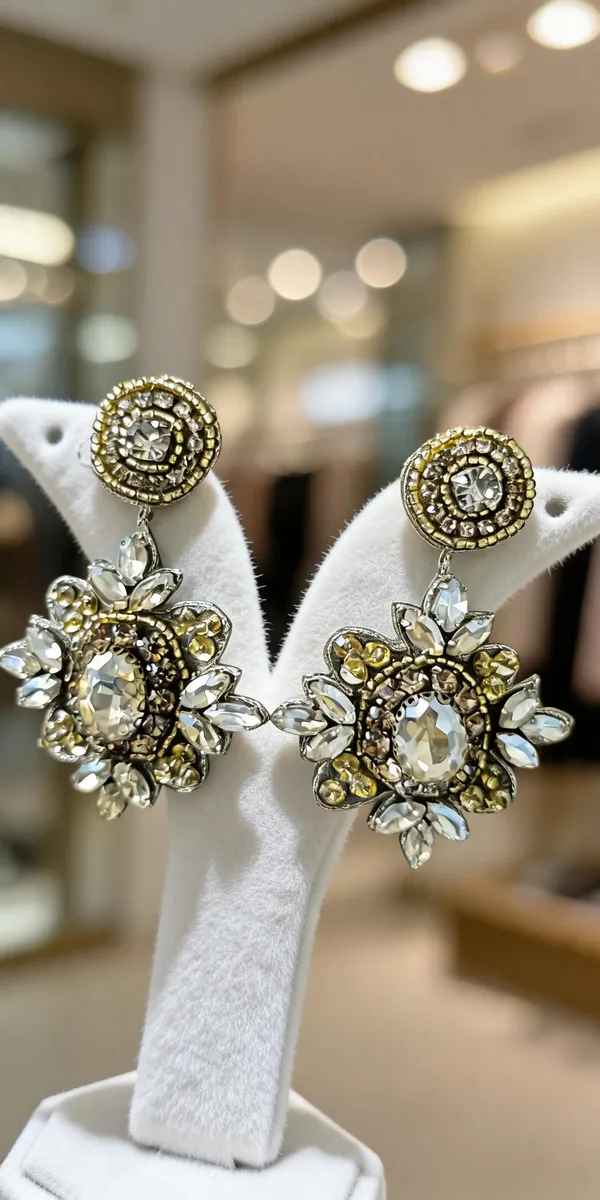 Gold_Beaded_Floral_Stone_Studded_Drop_Earrings_For_Women