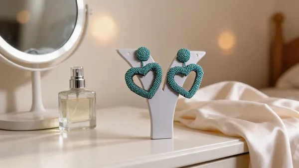 Turquoise_Beaded_Heart_Drop_Earrings_For_Women