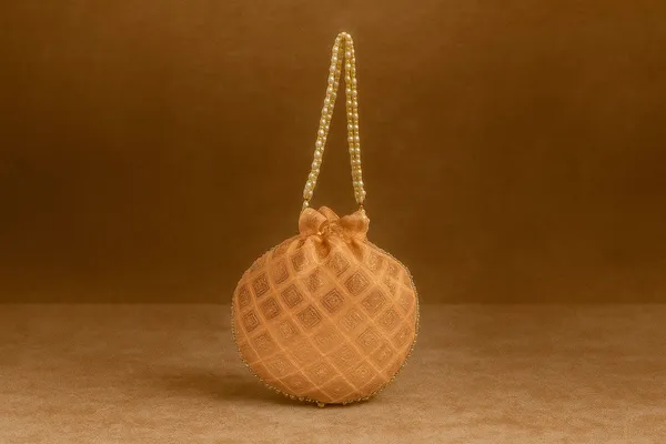 Handcrafted_Geometric_Sequin_Potli_Bag_with_Pearl_Handle_-_Diamond_Pattern_Ethnic_Batwa-Peach
