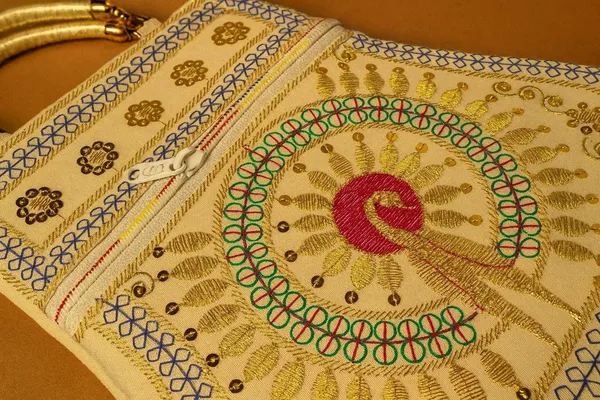 Handcrafted_Embroidered_Golden_Mandala_Handbag_Ethnic_Sling_With_Metal_Handle_Front_Zipper