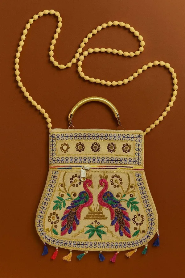 Handcrafted_Embroidered_Peacock_Handbag_Ethnic_Sling_With_Metal_Handle_Front_Zipper