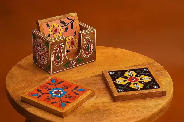 Hand_Painted_Wooden_Tea_Coaster_Set_Jaipur_Ceramic_Art_Set_Of_4_With_Holder