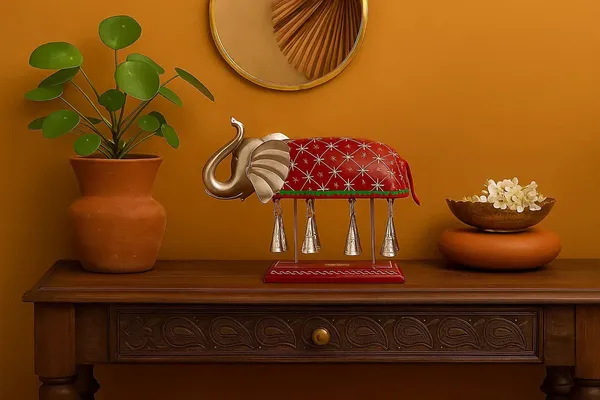 Hand_Painted_Metal_Elephant_Showpiece_With_Hanging_Bells_Rajasthani_Good_Luck_Figurine