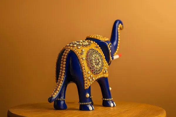 Handcrafted_Metal_Elephant_Figurine_With_Gemstone_Inlay_Traditional_Indian_Art_Statue_Royal_Blue_Decorative_Elephant_Sculpture