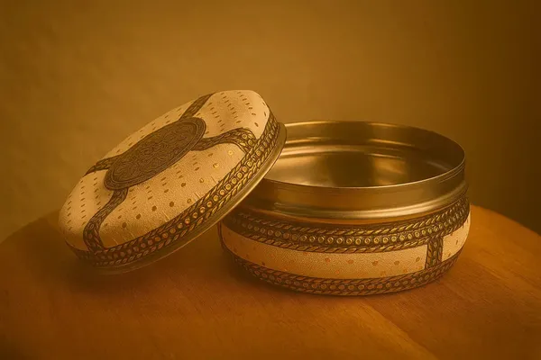 Decorative_Steel_Storage_Box_Embossed_Art_Design_Indian_Handicraft_Round_Metal_Container