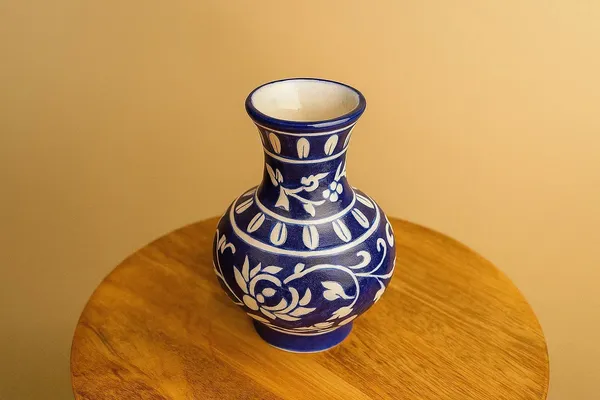 Handcrafted_Blue_Pottery_Flower_Vase_Indian_Ceramic_Art_Decor_From_Jaipur_Traditional_Floral_Design