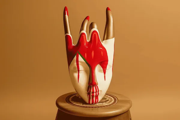 Hand_Painted_Resin_Face_Sculpture_Modern_Art_Decor_With_Dripping_Paint_Effect_Spooky_Unique_Figurines