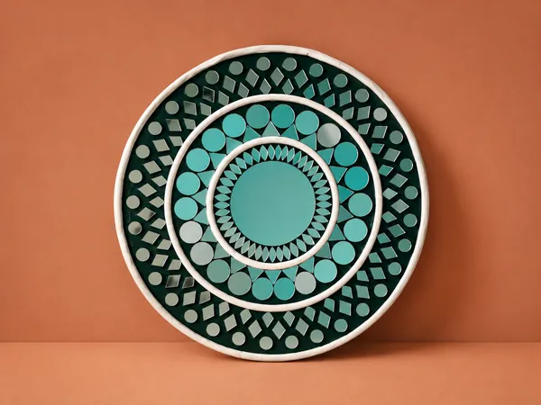 Handcrafted_Teal_Green_Round_Lippan_Art_Wall_Hanging_6_Inch_Mdf_Base_Traditional_Indian_Clay_Mirror_Work