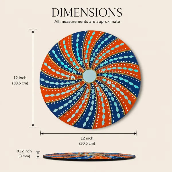 Handcrafted_Royal_Sunburst_Lippan_Art_Wall_Mirror_12_Inch_Mdf_Base_Vibrant_Blue_Yellow_Mud_Mirror_Work