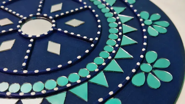 Handcrafted_Royal_Blue_Turquoise_Mandala_Lippan_Art_Wall_Mirror_12_Inch_Mdf_Base_Traditional_Mud_Mirror_Work_Hanging