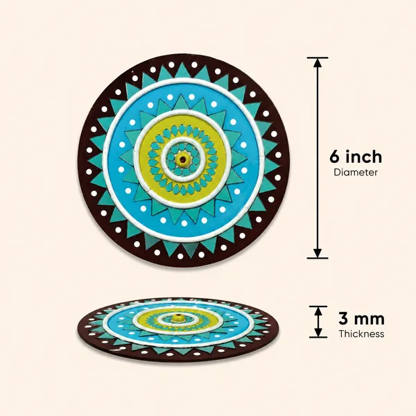 Handcrafted_Lime_Sky_Blue_Sunburst_Lippan_Art_6_Inch_Mdf_Base_Modern_Indian_Mud_Mirror_Work_Mandala