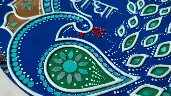 Handcrafted_Shri_Radha_Peacock_Lippan_Art_Wall_Hanging_16_Inch_Mdf_Base_Premium_Royal_Blue_Devotional_Mud_Mirror_Work