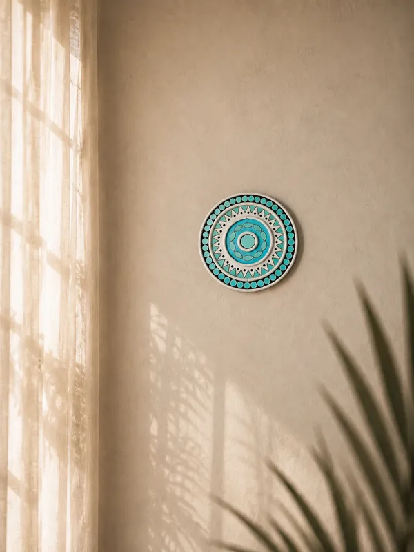 Handcrafted_Coastal_Sky_Blue_Mandala_Lippan_Art_6_Inch_Mdf_Base_Premium_Turquoise_Mud_Mirror_Work_Wall_Hanging