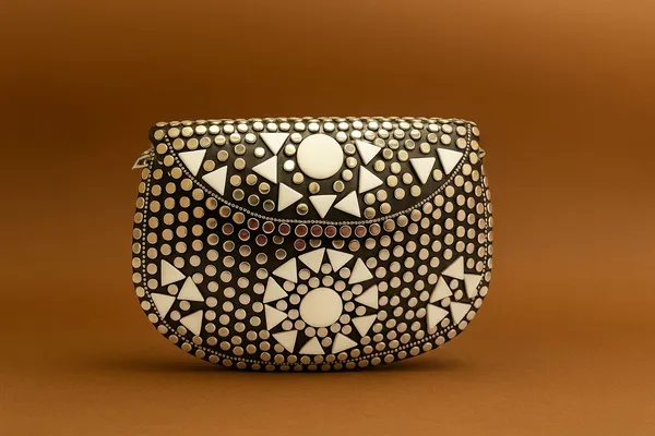 Handcrafted_Mosaic_Stone_&_Metal_Studded_Clutch_-_Geometric_Evening_Sling_Bag