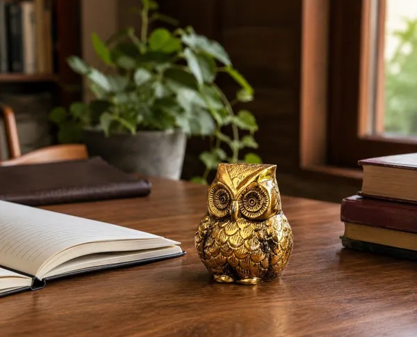 Decorative_Golden_Owl_Figurine_for_Office_Desk_–_Metal_Owl_Paperweight,_Good_Luck_Showpiece_for_Home_&_Study_Room
