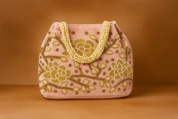 Handcrafted_Velvet_Mini_Tote_with_Pearl_Handle_-_'Royal_Garden'_Floral_Zari_Handbag-Pink